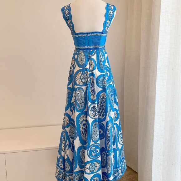 Alemais Blue and White Maxi Dress - Picture 5 of 10